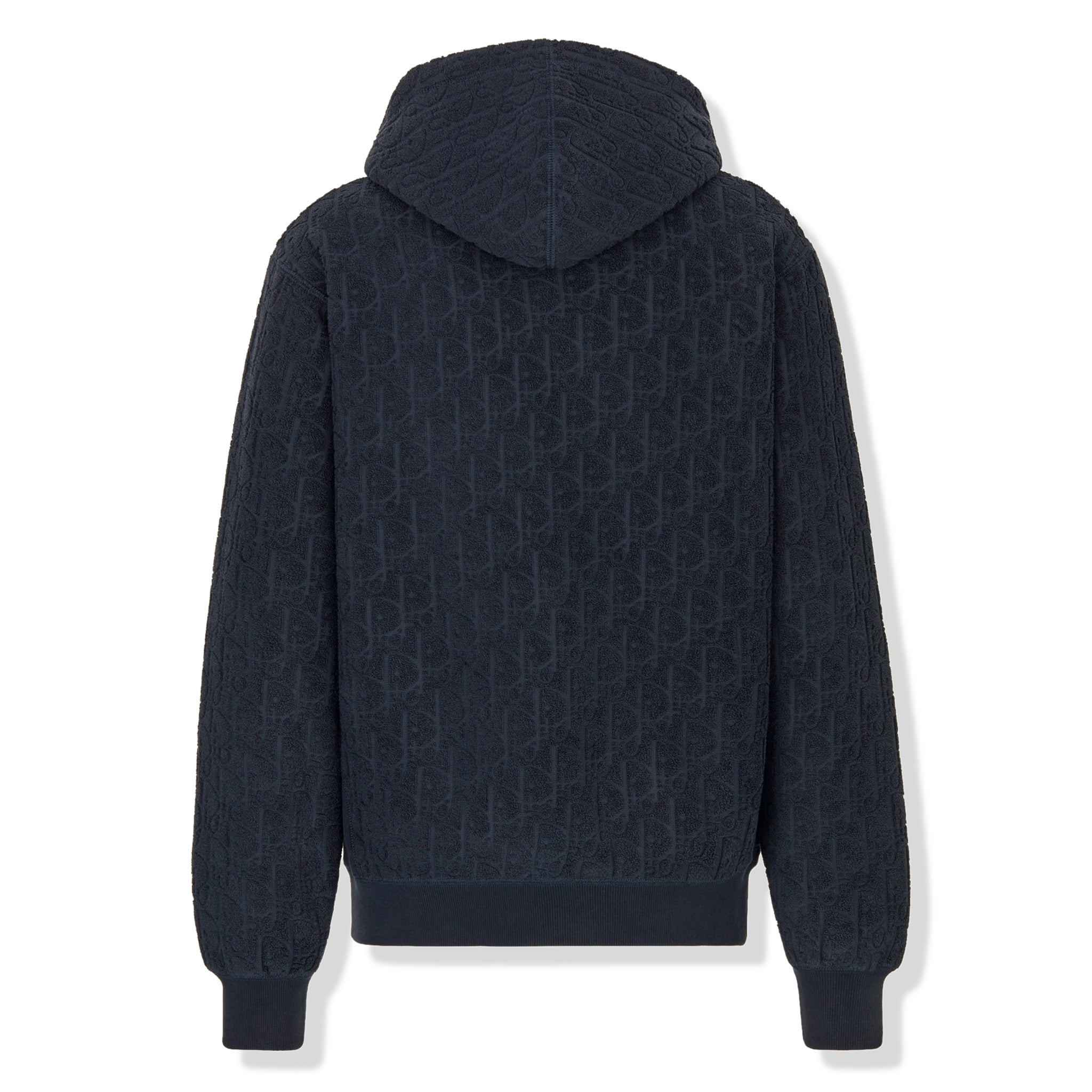 Image of Dior Oblique Towelling Terry Navy Hoodie
